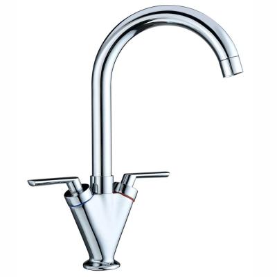 China Brass Sense Faucets Dual Control Hand Kitchen Faucet For Sink With Swivel Spout for sale