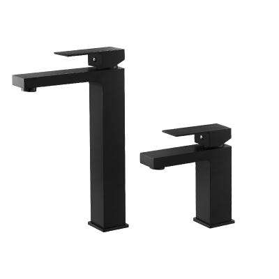 China Hot Cold Faucets Faucet Metered Matte Black Lavatory Faucet Mixer Taps Basin Faucets for sale