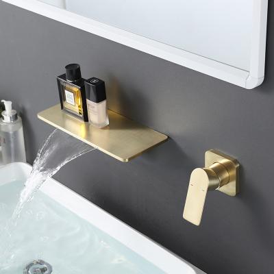 China Metered Faucets Concealed 2020 Rainfall Shower Faucets Wall Mounted Gold Wall Faucet for sale