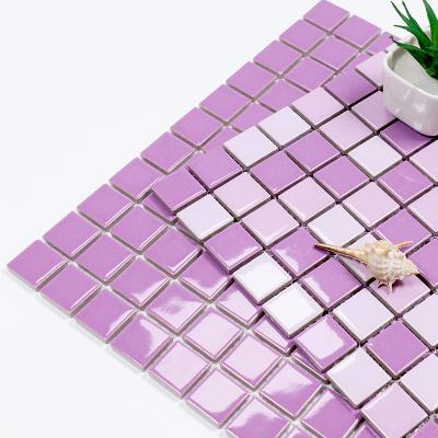 China Parquet Series Purple Mosaic For Bathroom Kitchen Wall Decorations Lavenders Ceramic Mosaic for sale