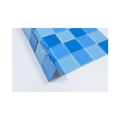 China Parquet Manufacturers Selling Best Customized Hot Melt Outdoor Blue Beaded Pool Glass Mosaic for sale