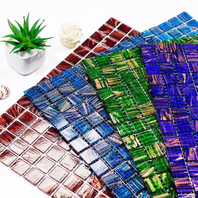 China Modern Bathroom Wall Pool Tiles Hot Cast Glass Mosaics Tiles for sale