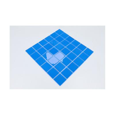 China Parquet China 2021 Manufactured Crystal Glazed Blue Color Luxury Pool Tiles Crystal Mosaic Swimming Pool for sale