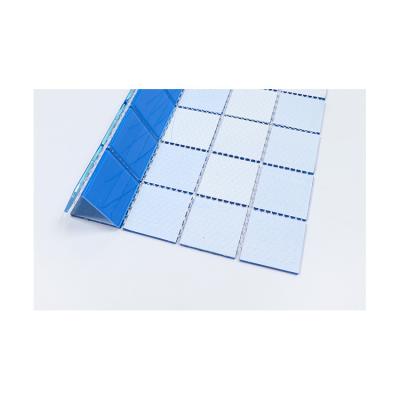 China China Wholesale Crystal Square Blend Blue Glass Swimming Floor Clear Economic Mosaic for sale