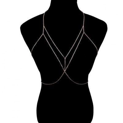 China Fashion TRENDY Body Jewelry Sexy Body Chain Harness Bodychain For Women Puff Waist Bikini Breast Jumpsuit Bohemian Beach Female Jewelry for sale