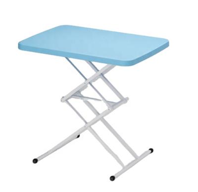 China High Quality Laptop Foldable Adjustable Table Portable Folding 4 Levels Height Fold Up HDPE Table for sale