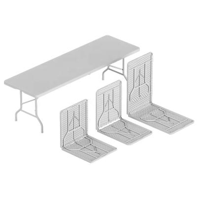 China Benjia HDPE 5ft Long Folding Picnic Square Plastic Folding Table Folding Dinner Table for sale