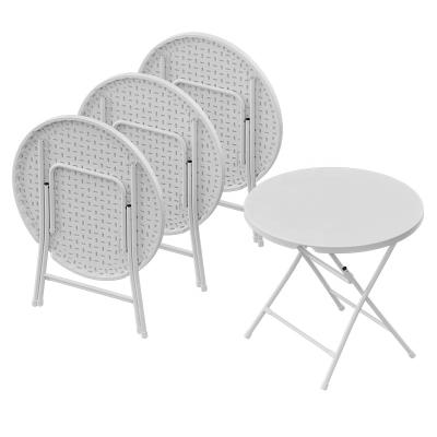 China Benjia folding 80cm outdoor and indoor plastic folding round table for restaurant for sale