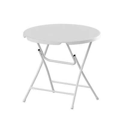 China Benjia round table white metal folding table plastic folding 80CM around plastic table for sale for sale