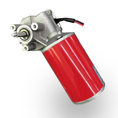 China Totally Enclosed DC Motor 24V 60W Copper Gear Brushes Worn Gearbox 25Nm Torque Roller Garage Door Motor for sale