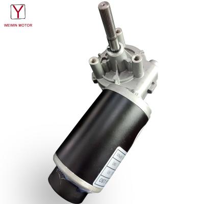 China Totally Enclosed Gate Opener Use DC Gear Motors 27nm Torque 24V Garage Door Motor With Wire Shaft for sale