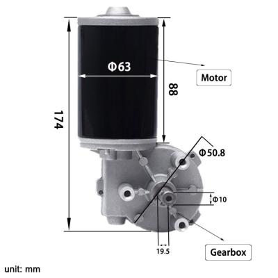 China Totally Enclosed High Torque D Spindle 24v 12v DC Motor With Gear Reduction For Motor Table Rotating Door Self-lock for sale