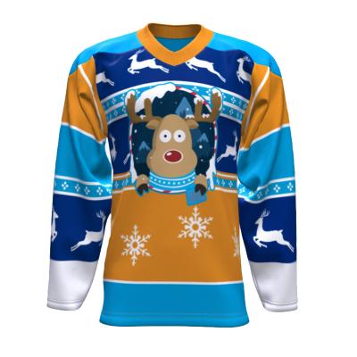 China Ice Hockey Jersey OEM Custom Design College Team Wear Christmas Ice Hockey Jerseys for sale