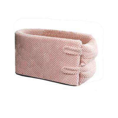 China New Design Luxury Ways Viable Both Use Outdoor Travel Suede Fabric Safety Pet Bed Pet Car Seat Booster Seat for sale