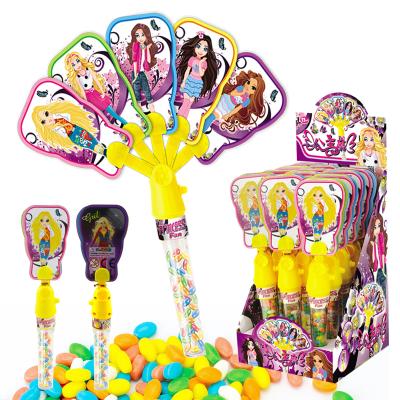 China Normal Princess Hand Fan Toy Candy Wholesale With Candy plays candy for sale