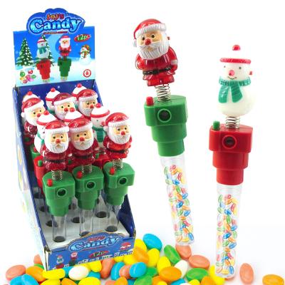 China Normal Plastic Promotional Gifts Santa Claus / Snowman Christmas Toys Candy for sale