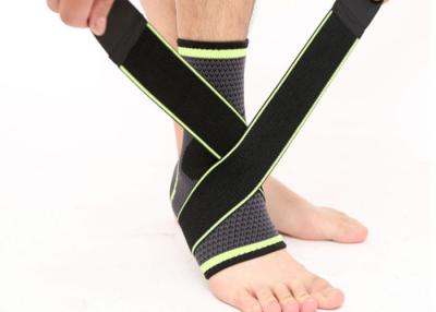 China Football Foot Ankle Compression Ankle Brace , 3D Weaving Elastic Foot Bandage Sock for sale