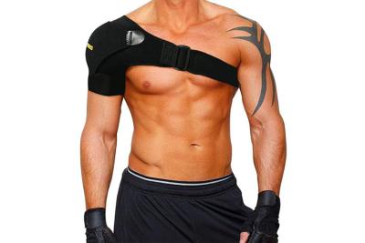 China Athletic Shoulder Compression Brace With Pressure Pad Breathable Shoulder Support Strap Black for sale