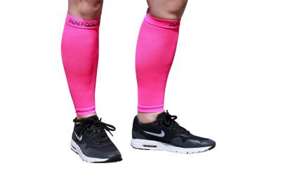 China Pink Men'S Calf Compression Sleeves , Athletic Compression Socks For Calf Injury for sale