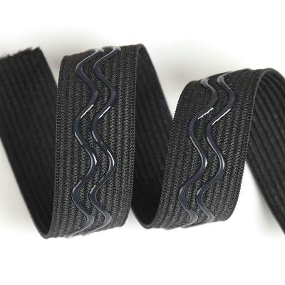 China Custom high quality non-slip elastic silicone rubber bands printed knitting polyester elastic band for cycling use for sale