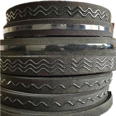 China Elastic Customized Non Slip Polyester Elastic Webbing Rubber Elastic Band for sale