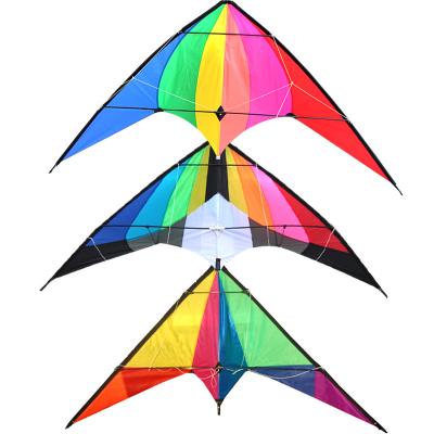 China Yongjian 2020 Easy Line Polyester Double Flying Custom Printed Weifang Leaf Kite Albatross Stunt Outdoor Game Training Kite for sale