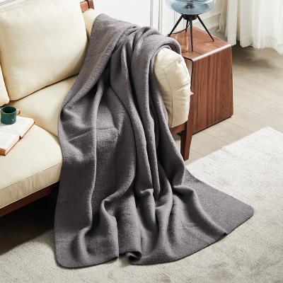 China anti-pilling; foldable; portable custom knitting blanket Merino Alpaca Luxury Wool Mohair Throw Blanket Cozy Cozy Blanket For Sofa for sale