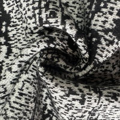 China China Manufacture Anti Pill Wool/Polyester Fabric Yarn Dyed Jacquard Fleece Knitting Fabric For Man Women Suit Coat for sale