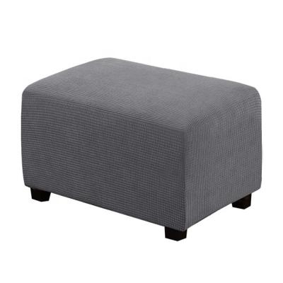 China Anti-Static Advanced Dining Slip Cover Rectangle Spandex Wedding Sofa Footstool Protector Stretch Fabric Chair Covers for sale