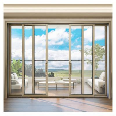 China China Supplier 3 Links Modern Aluminum Sliding Panel Lowes Garden Glass Sliding Exterior Door for sale