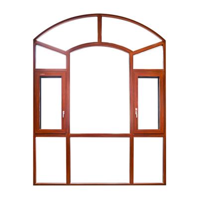 China Swing DIAOSI 108 Aegean Aluminum Fixed Window Bathroom French Window Double Glass Designs for sale