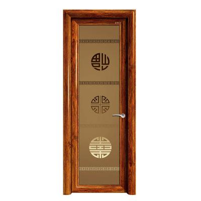 China Modern DIAOSI 83 Patented Aluminum Casement Door Swing Door Side Frame Cover Double Room Glass Door for sale