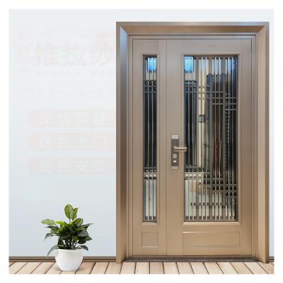 China Hihaus New Modern Custom Entrance Security High Quality Exterior Steel Doors Residential New for sale