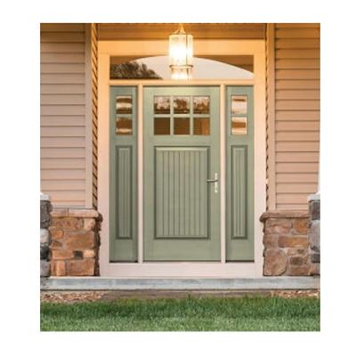 China New Security Anti-theft Decorative Front Entry Wood Casement Hihaus Steel Door With Glass for sale