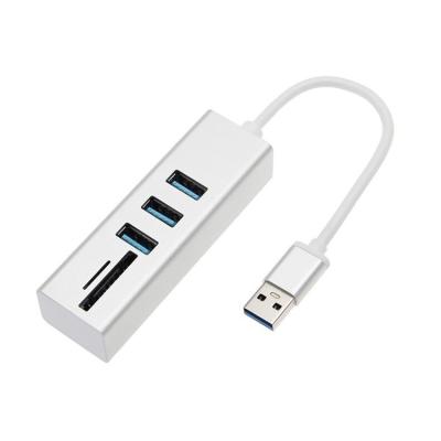 China With High Speed ​​Card Reader 3.0 USB Multi Hub USB Splitter 2 In 1 Multi Hub USB3.0 Hub With SD/TF Card Reader For PC Laptop for sale