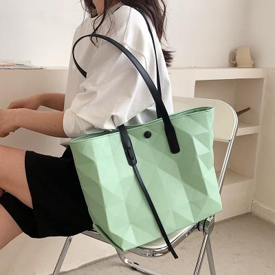 China Fashion New Arrival Large Capacity Women's Handbags Ladies PU Leather Shoulder Tote Bag for sale