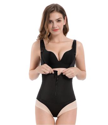 China 2019 Latest Antibacterial Women Slimming High Quality Adjustable Latex Body Shaper Crotch Strap Jumpsuit for sale