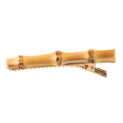 China 2020 Real New Bamboo Root Style Barrette Side Clip Platypus Hair Pin Sling Clip Platypus Hairpin Clamp Hair Clip Bamboo Wooden Hair Clip for sale