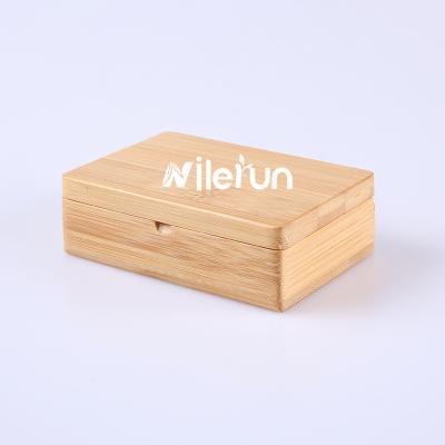 China Creative Bamboo Gift Cigarette Holder Box Portable Bamboo Wooden Jewelry Case Trinket Jewelry Box Packaging Box for sale