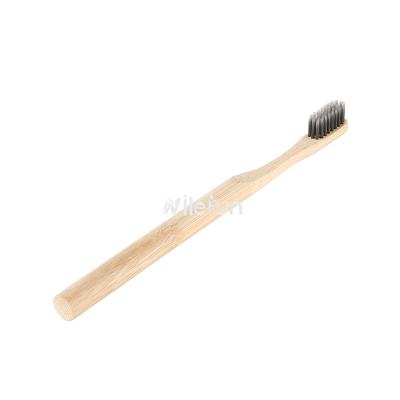 China Disposable Round Handle Soft Bamboo Charcoal Toothbrush for sale