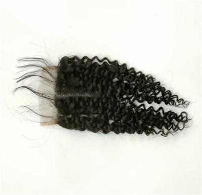 China 100% Hair T Part By Half 100% Hand Made Closure Jerry Curly 4*4 Wholesale Good Quality Hair Toupee for sale