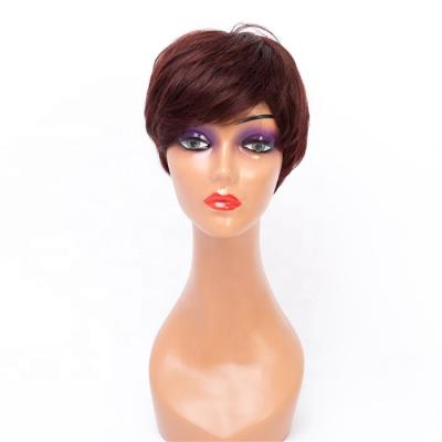 China No Mix Tops Selling In Good Quality Current Popular Hair Shortening 100% Machine Made Wigs for sale