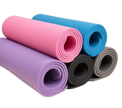 China Eco-friendly Custom Printing PU Natural Rubber 8mm Leather Yoga Mat 6mm for sale