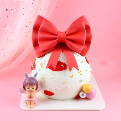 China EVA Birthday Cake Cake Decoration Baking EVA Big Bow Double Layer Lovely EVA Birthday Party Dessert Table Decoration for sale