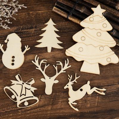 China Wooden Ornament Christmas Laser Cut Wood Ornaments Wood Ornament Customize for sale