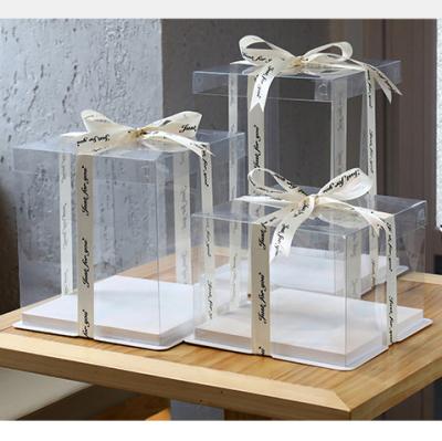 China Wholesale Non-Toxic Clear Cake Box Packaging 28 Sizes 4/6/8/10/12/14/16 Inch Transparent Cake Boxes for sale