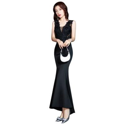 China Women's Anti-static Sexy V-Neckline Sleeveless Long Maxi Formal Prom Bridesmaid Dress Even Dress for sale