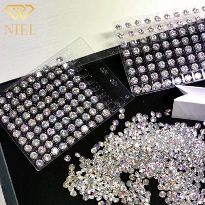 China 2 color vvs game or fire DEF round cut carat price 8mm synthetic diamond moissanite for sale