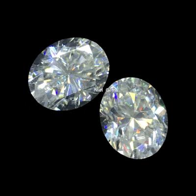 China White Color Game Or Fire Synthetic Discount Diamond D VVS Color Oval Moissanite for sale