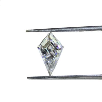 China Color play or fire customized kite cut white synthetic diamond stone d vvs1 moissanite for sale